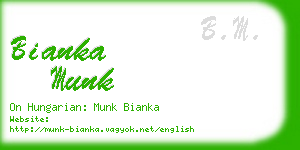 bianka munk business card